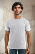 Men's Cotton Perfection Crew by SpectraUSA in dark colors, front view showing soft cotton fabric and classic crew neckline.