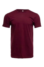 Men's Cotton Perfection Crew by SpectraUSA in dark maroon, front view showing soft cotton fabric and classic crew neckline.