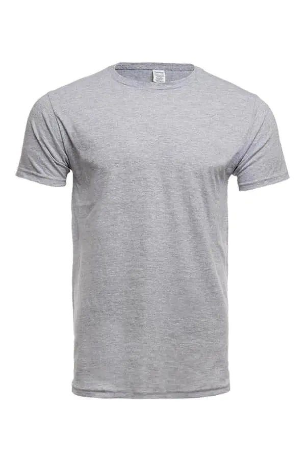 Men's Cotton Perfection Crew in Heather Grey by SpectraUSA, featuring a comfortable crewneck design and dark color shade.