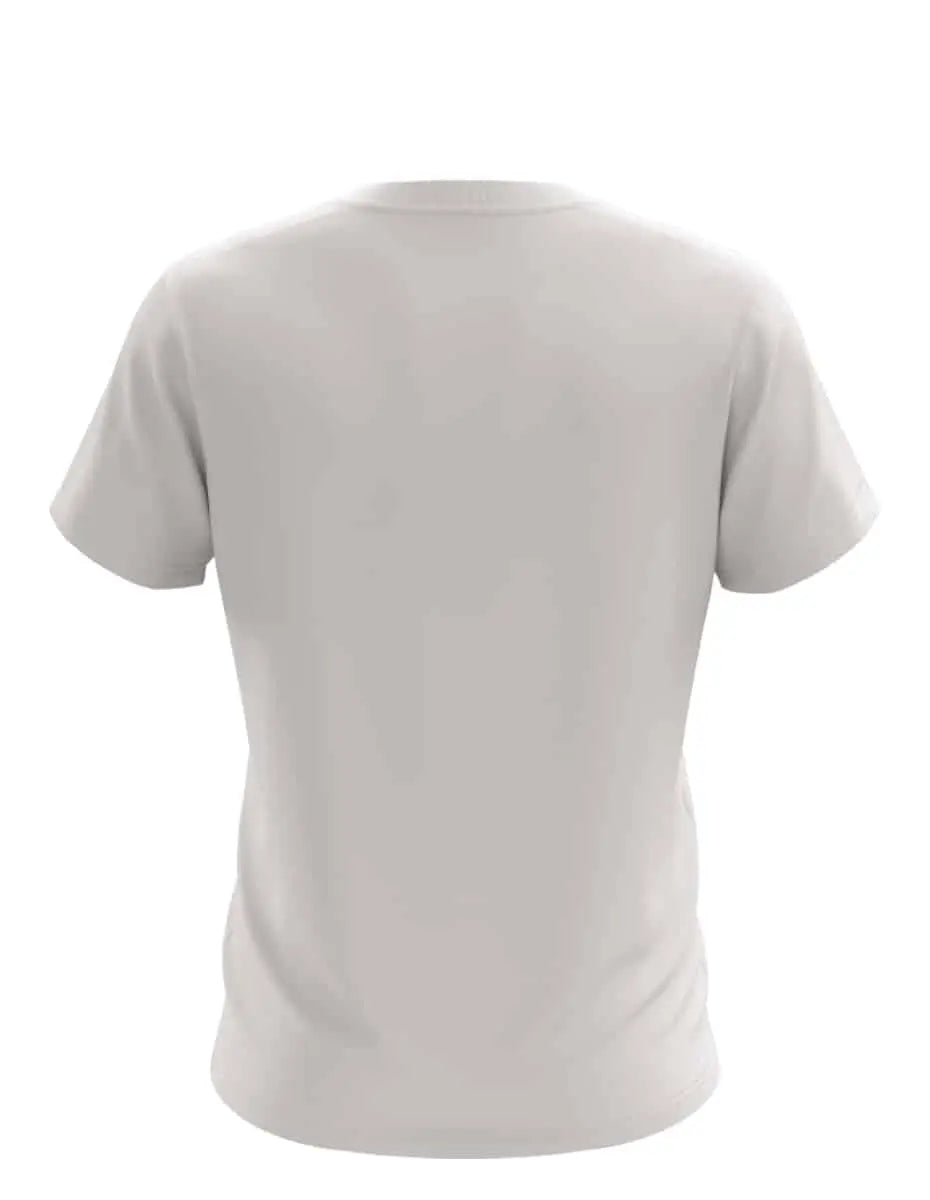 Men's Ring Spun Crew PFD 3100 by SpectraUSA, back view in white, highlighting the comfortable fit and durable fabric.