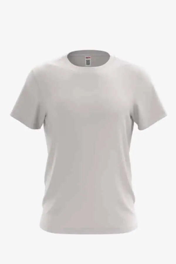 Men's Ring Spun Crew PFD 3100 by SpectraUSA, front view showing white fabric and sturdy design.