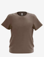 Kids' Bi-blend Youth Mega-Tee by SpectraUSA in brown, front view showing soft fabric and comfortable fit.