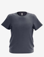 Navy Heather Bi-blend Youth Mega-Tee for kids by SpectraUSA, front view showing comfortable fit and casual style.