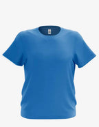 Kids' Bi-blend Youth Mega-Tee by SpectraUSA in royal heather, front view showcasing comfortable crewneck design.