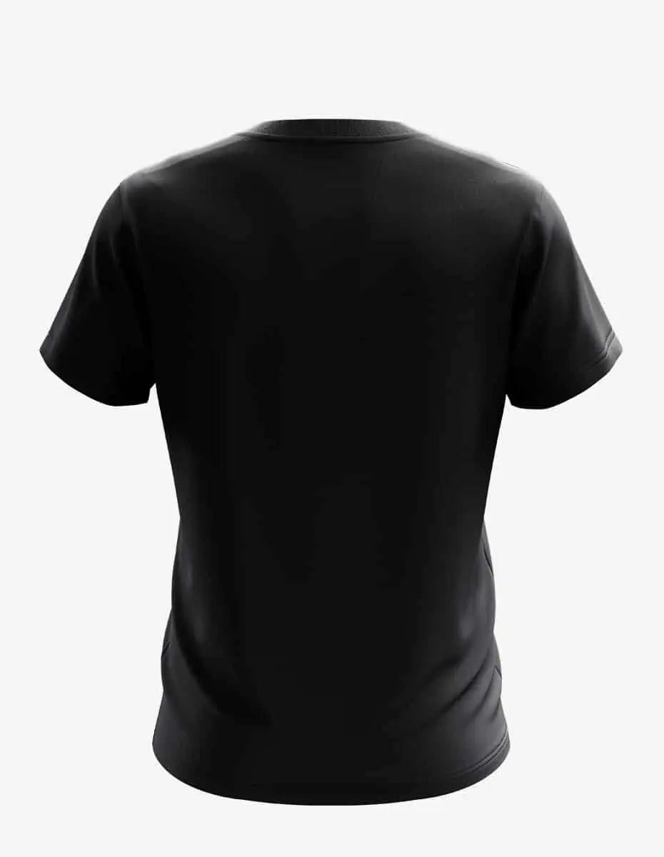 Men's black Karma Organic/Recycled 3400SS SpectraUSA cycling jersey displayed from the back.