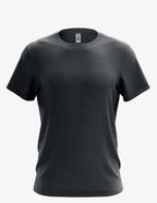 Men's Karma Organic/Recycled 3400SS t-shirt by SpectraUSA in midnight charcoal heather, front view showing the soft fabric and fit.