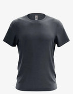 Men's Karma Organic/Recycled 3400SS T-shirt in midnight navy heather by SpectraUSA, front view showing the design and fabric details.