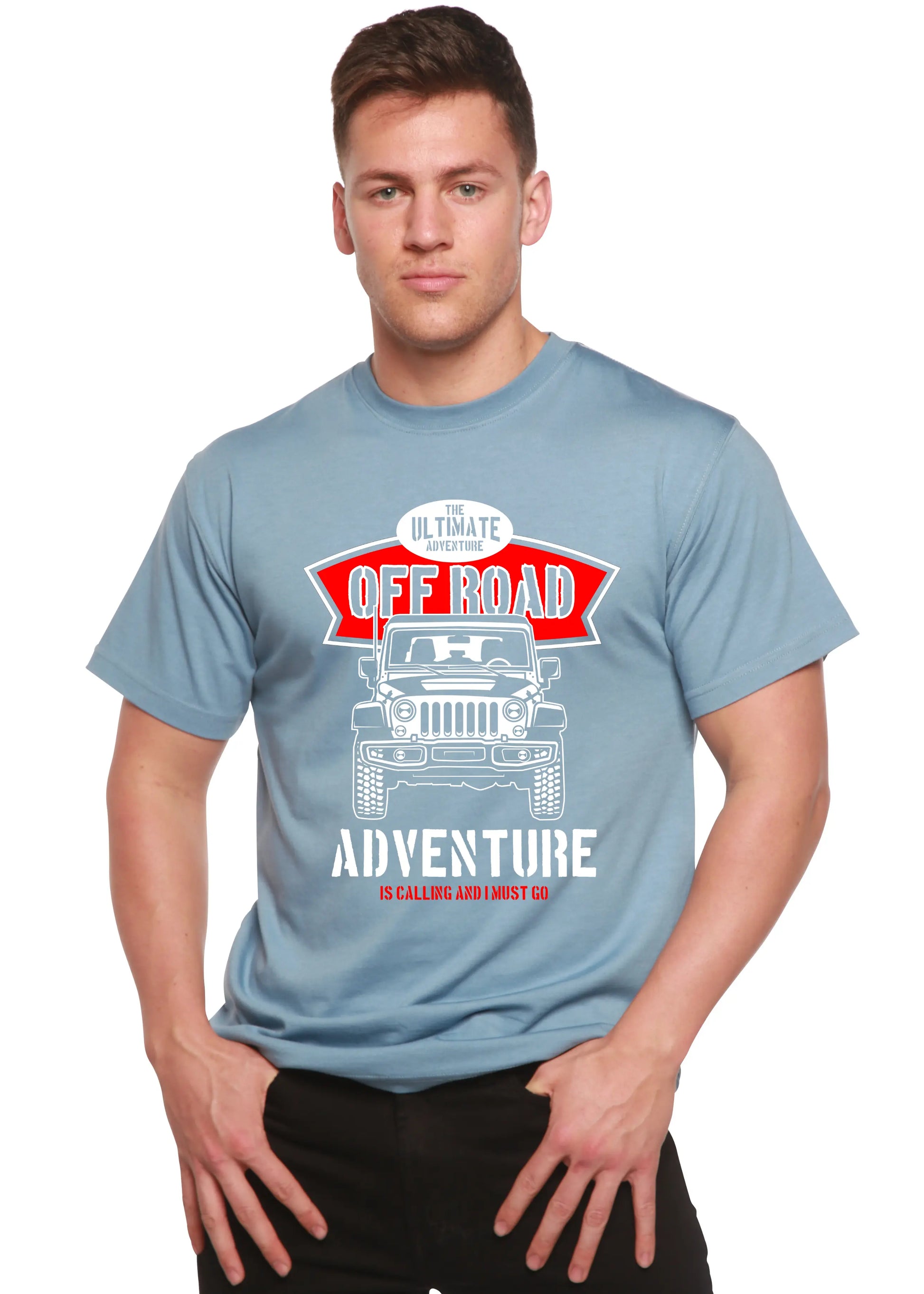 Off Road Spun Bamboo® Men's Bamboo Viscose/Organic Cotton Short Sleeve Graphic T-Shirt Spun Bamboo