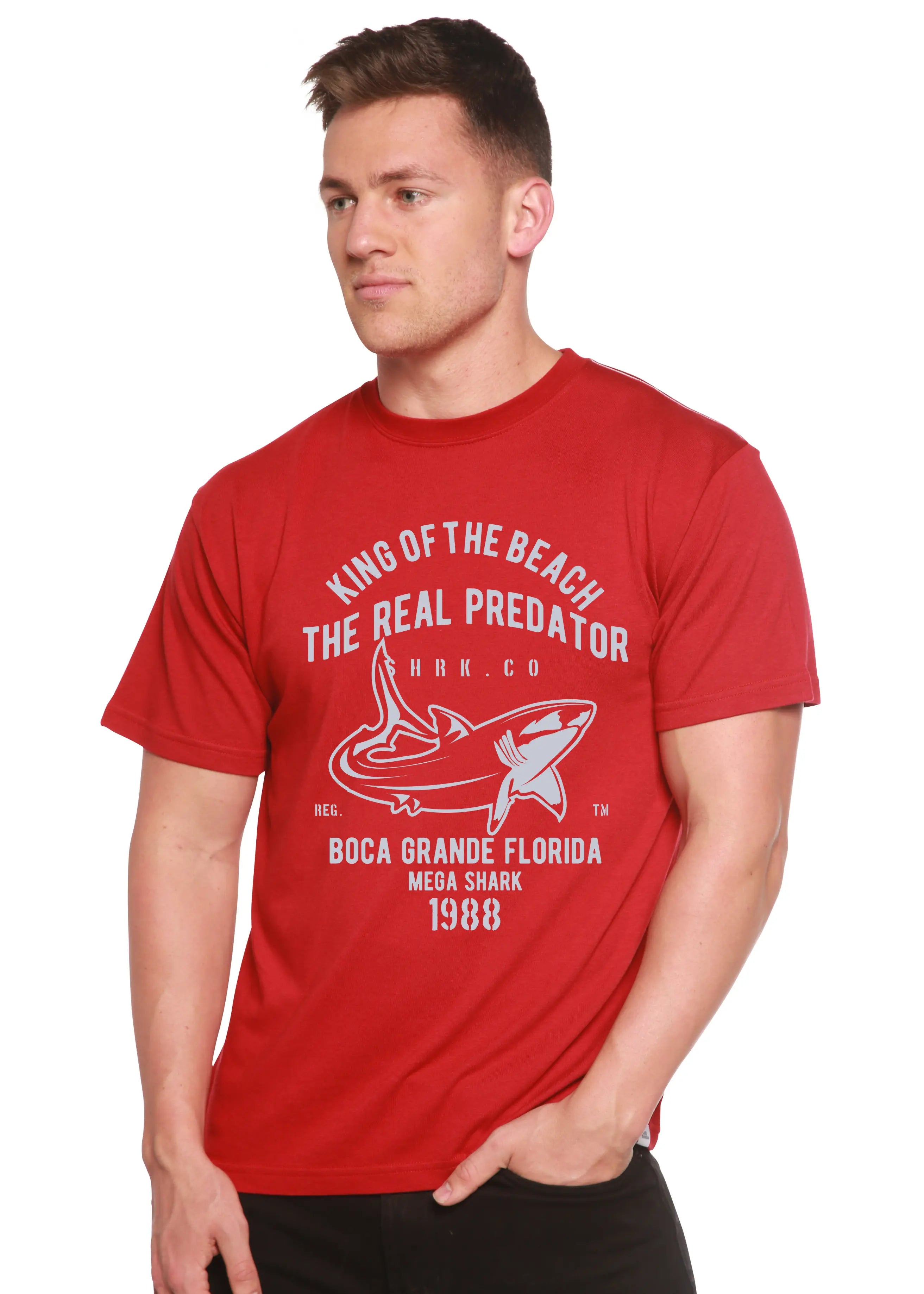 Shark Real Spun Bamboo® Men's Bamboo Viscose/Organic Cotton Short Sleeve Graphic T-Shirt Spun Bamboo