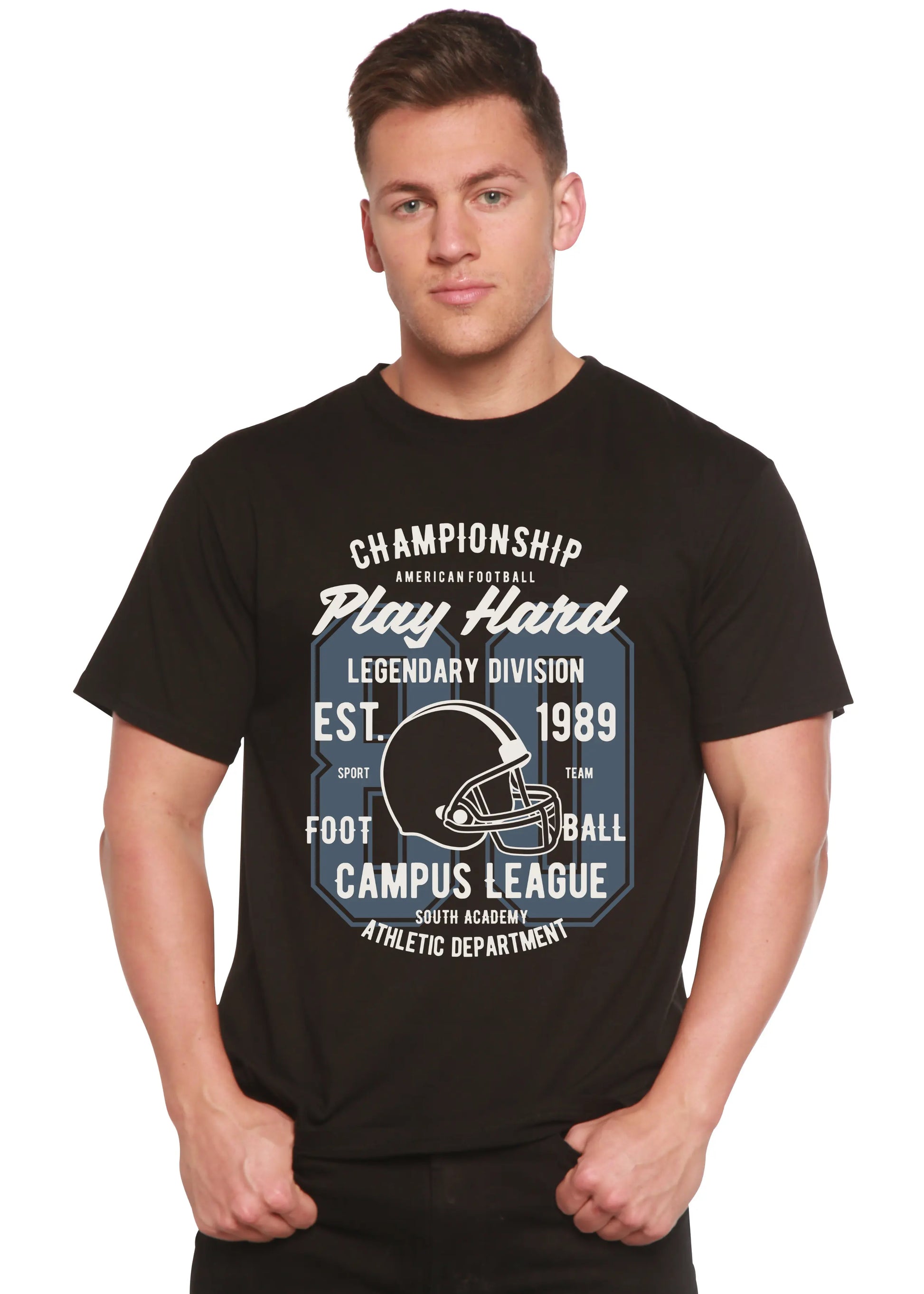 Play Hard Spun Bamboo® Men's Bamboo Viscose/Organic Cotton Short Sleeve Graphic T-Shirt Spun Bamboo