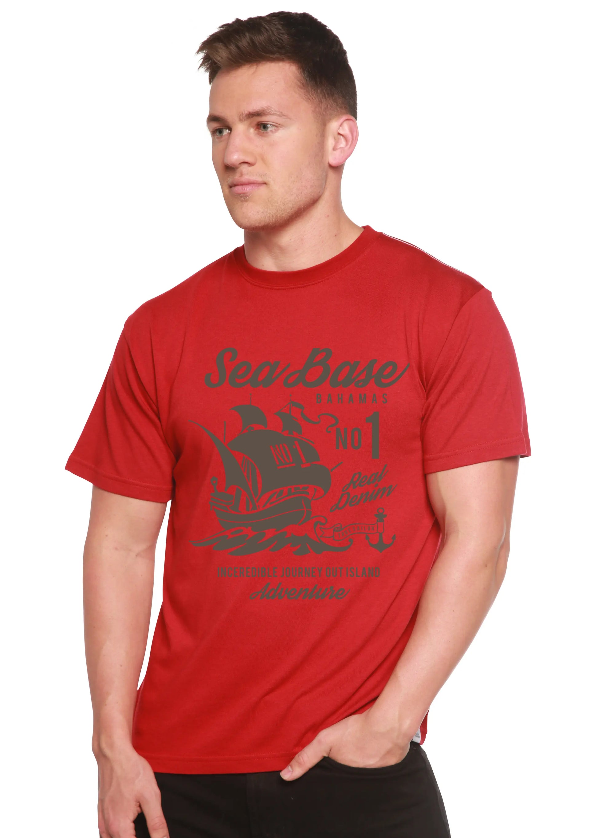 Sea Base Spun Bamboo® Men's Bamboo Viscose/Organic Cotton Short Sleeve Graphic T-Shirt Spun Bamboo