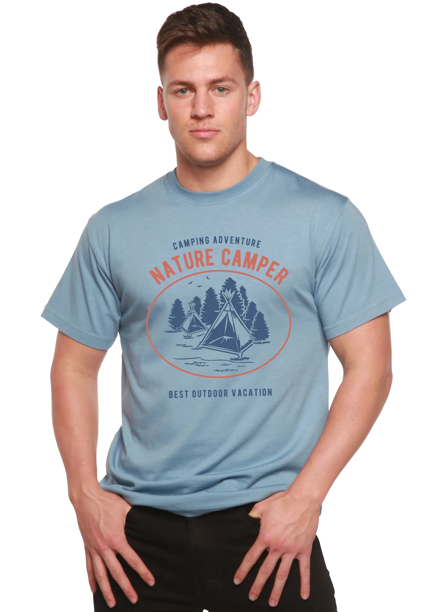 Nature Camper Spun Bamboo® Men's Bamboo Viscose/Organic Cotton Short Sleeve Graphic T-Shirt Spun Bamboo