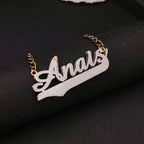 3D Double Plate Custom Nameplate Necklace Gold Plate Pendant Personalized Name Necklace nowadaysfashion