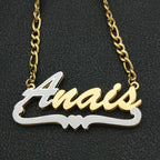 3D Double Plate Custom Nameplate Necklace Gold Plate Pendant Personalized Name Necklace nowadaysfashion