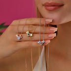 3D Letter Birthstone Bubble Necklace nowadaysfashion