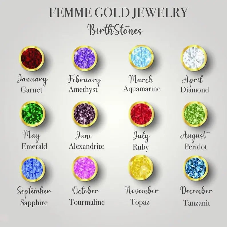 3D Letter Birthstone Bubble Necklace - Blade & Thread