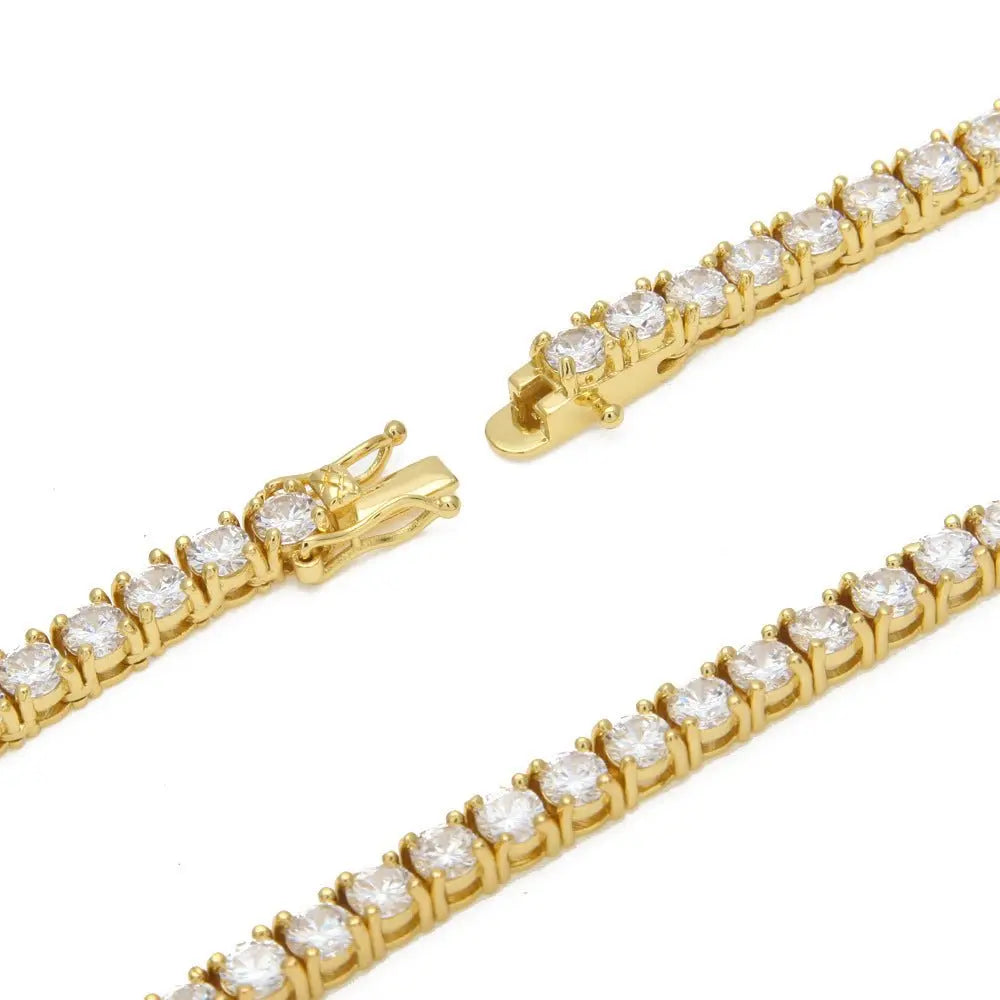 3mm4mm Tennis Chain Diamond Hip Hop One Row Bracelet nowadaysfashion