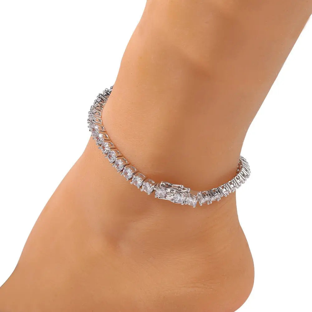 3mm4mm Tennis Chain Diamond Hip Hop One Row Bracelet - Blade & Thread