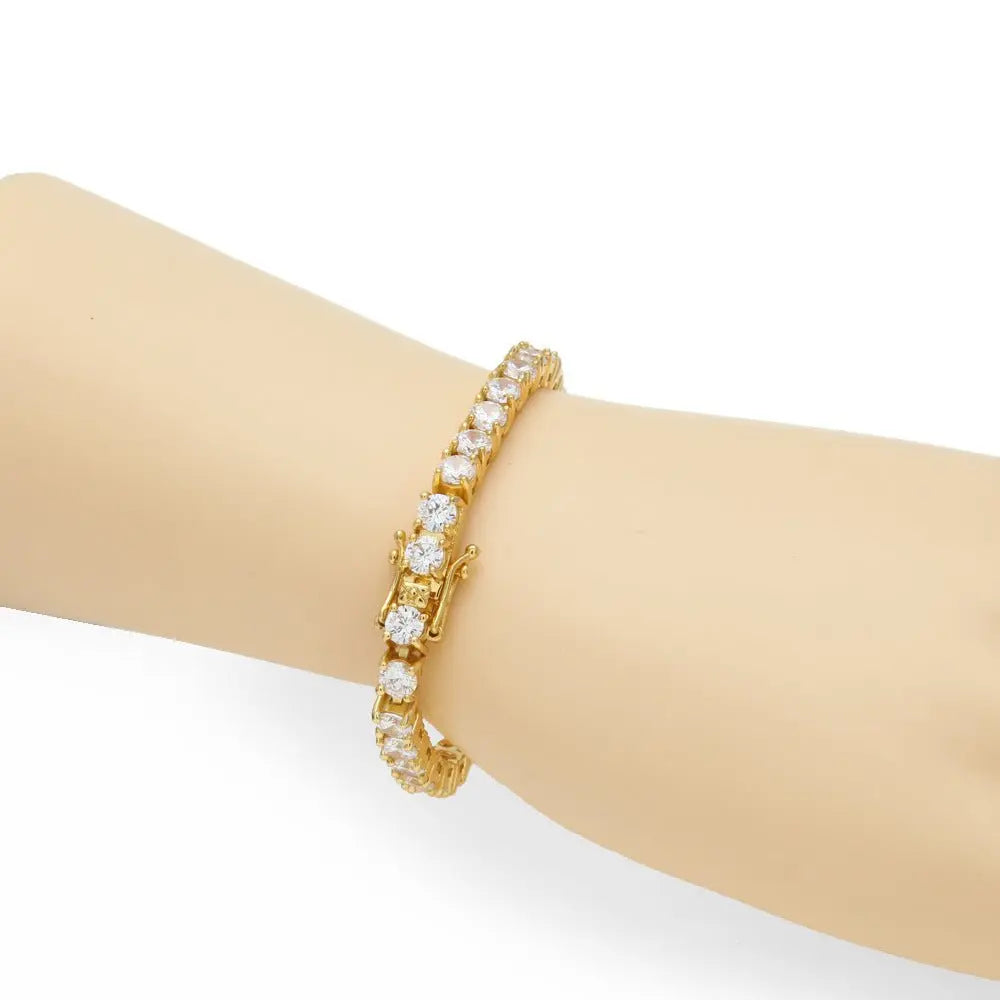 3mm4mm Tennis Chain Diamond Hip Hop One Row Bracelet - Blade & Thread