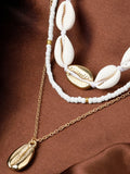 3Pcs Rice beads Shell Pendant Necklace nowadaysfashion