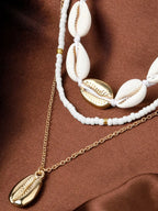 3Pcs Rice beads Shell Pendant Necklace nowadaysfashion
