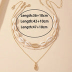 3Pcs Rice beads Shell Pendant Necklace nowadaysfashion