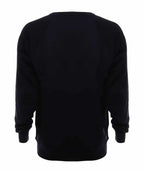 SpectraUSA French Terry Crew in navy fleece fabric, showing the back view of the casual crewneck sweatshirt.