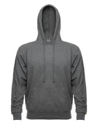 SpectraUSA French Terry Hoodie 4020 in graphite heather fleece, front view showing soft, comfortable fabric and casual style.