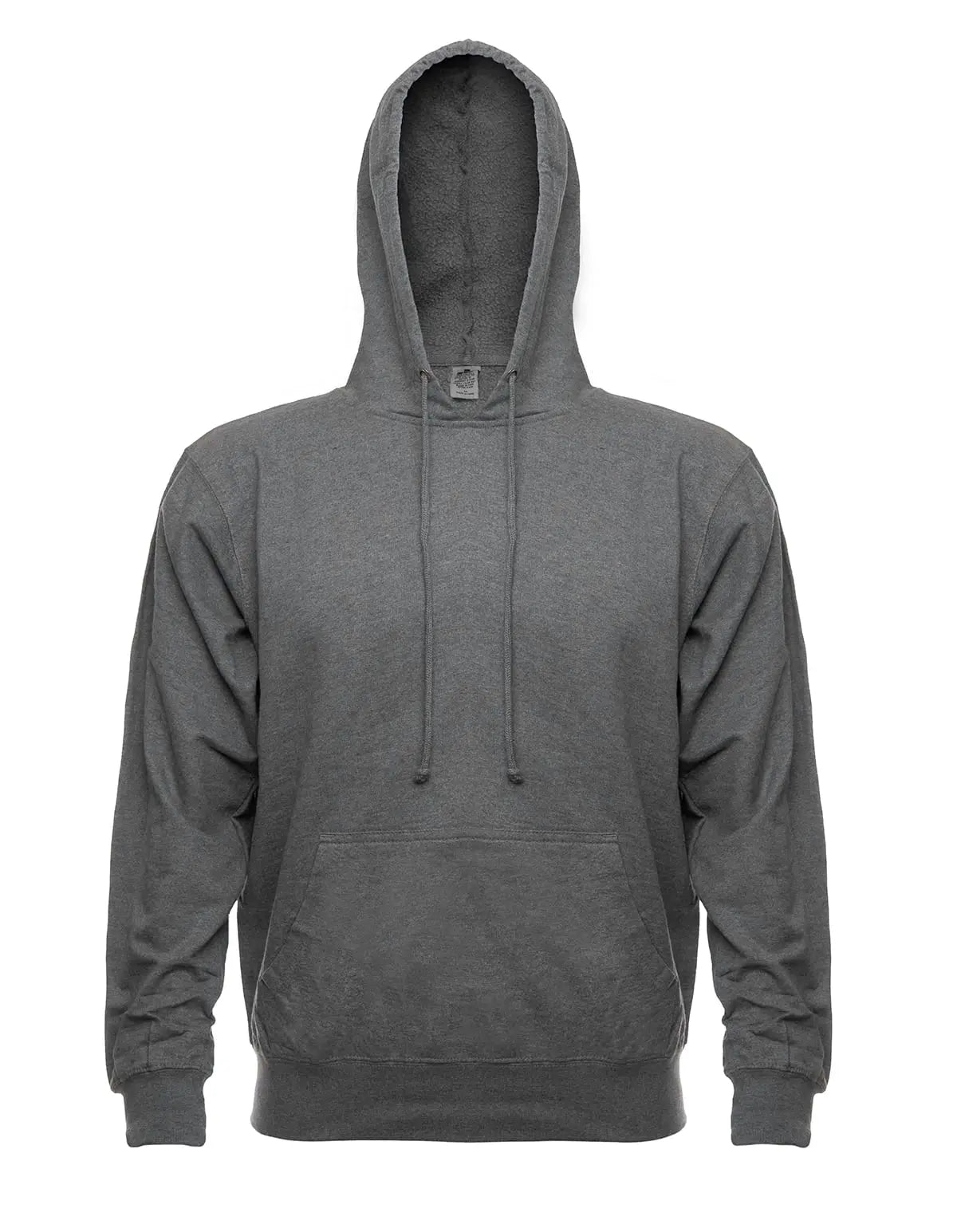 SpectraUSA French Terry Hoodie 4020 in graphite heather fleece, front view showing soft, comfortable fabric and casual style.