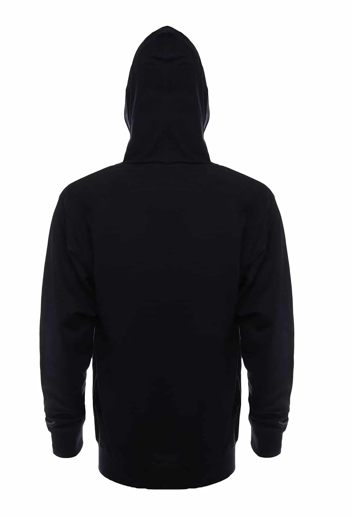 SpectraUSA ZIP Hoodie French Terry 4030 in navy fleece, showing the back view with full-length zipper and comfortable fit.