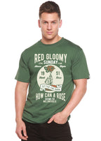 Red Gloomy Spun Bamboo® Men's Bamboo Viscose/Organic Cotton Short Sleeve Graphic T-Shirt Spun Bamboo