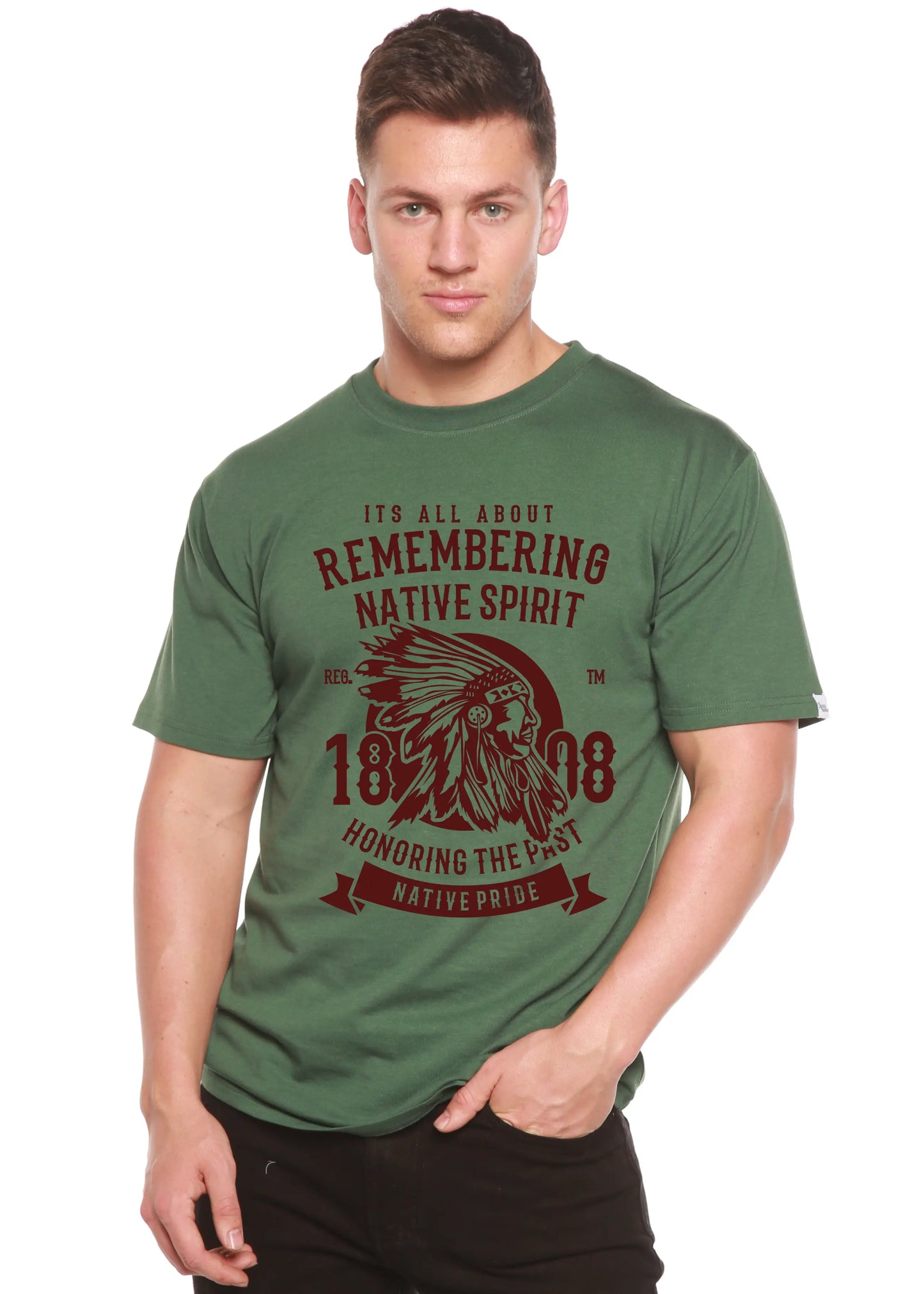 Remembering Spun Bamboo® Men's Bamboo Viscose/Organic Cotton Short Sleeve Graphic T-Shirt Spun Bamboo