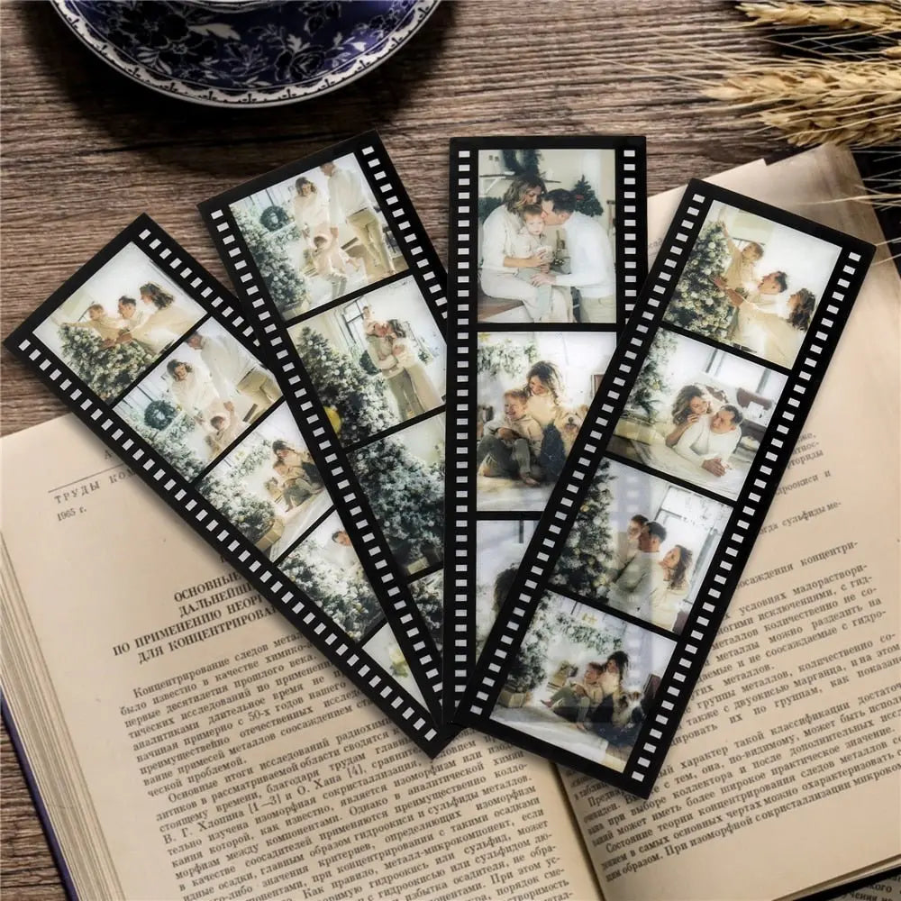 4Pcs Personalized Bookmarks Customized Film Roll Bookmark Memory DIY Custom Photo Album - Blade & Thread