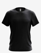 Men's black USA Tee from SpectraUSA, front view showing classic crew neck and simple USA graphic design.
