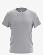 Men's Heather Grey USA Tee by SpectraUSA, front view showing casual crewneck design and soft fabric.