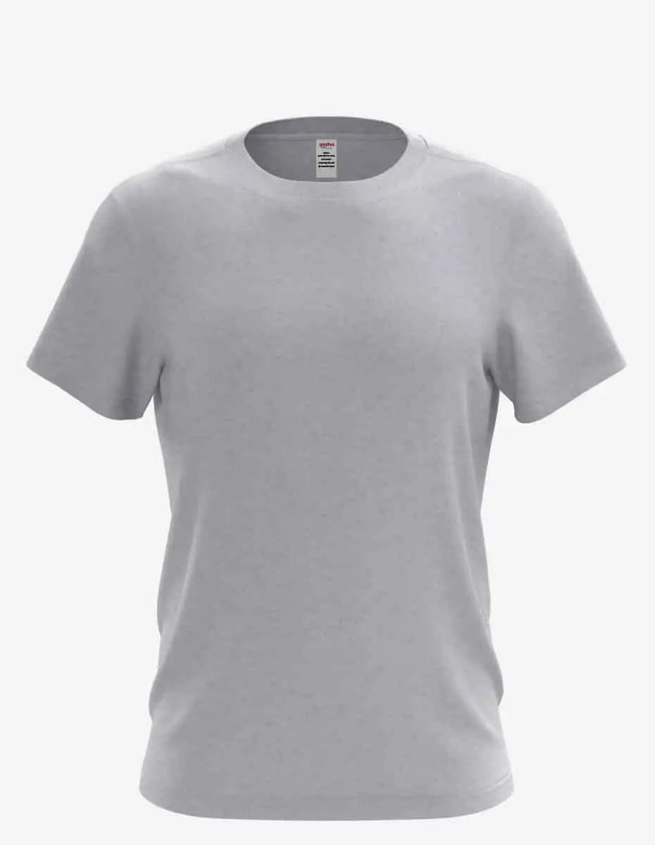 Men's Heather Grey USA Tee by SpectraUSA, front view showing casual crewneck design and soft fabric.
