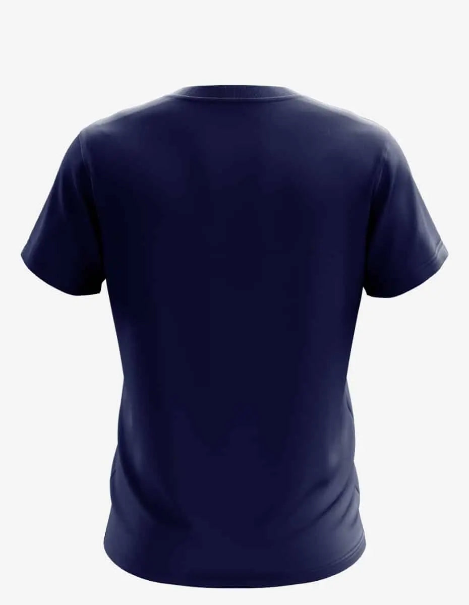 Men's navy USA Tee by SpectraUSA, front view showing classic crew neck and chest logo design.