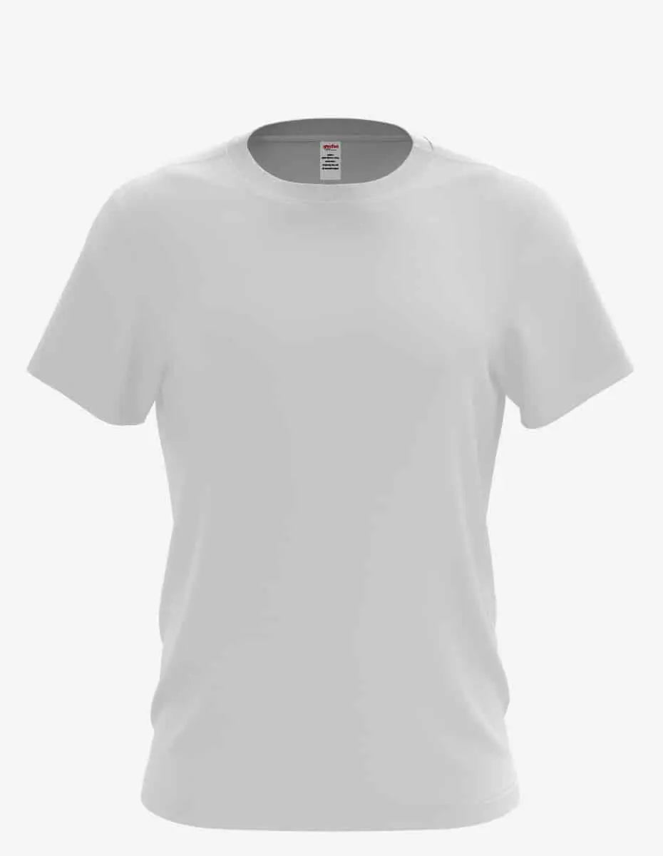 Men's white USA Tee by SpectraUSA featuring a classic front view, soft cotton fabric, and comfortable fit.