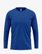 Men's blue long sleeve shirt by SpectraUSA, style 5006, front view showing classic fit and soft fabric.