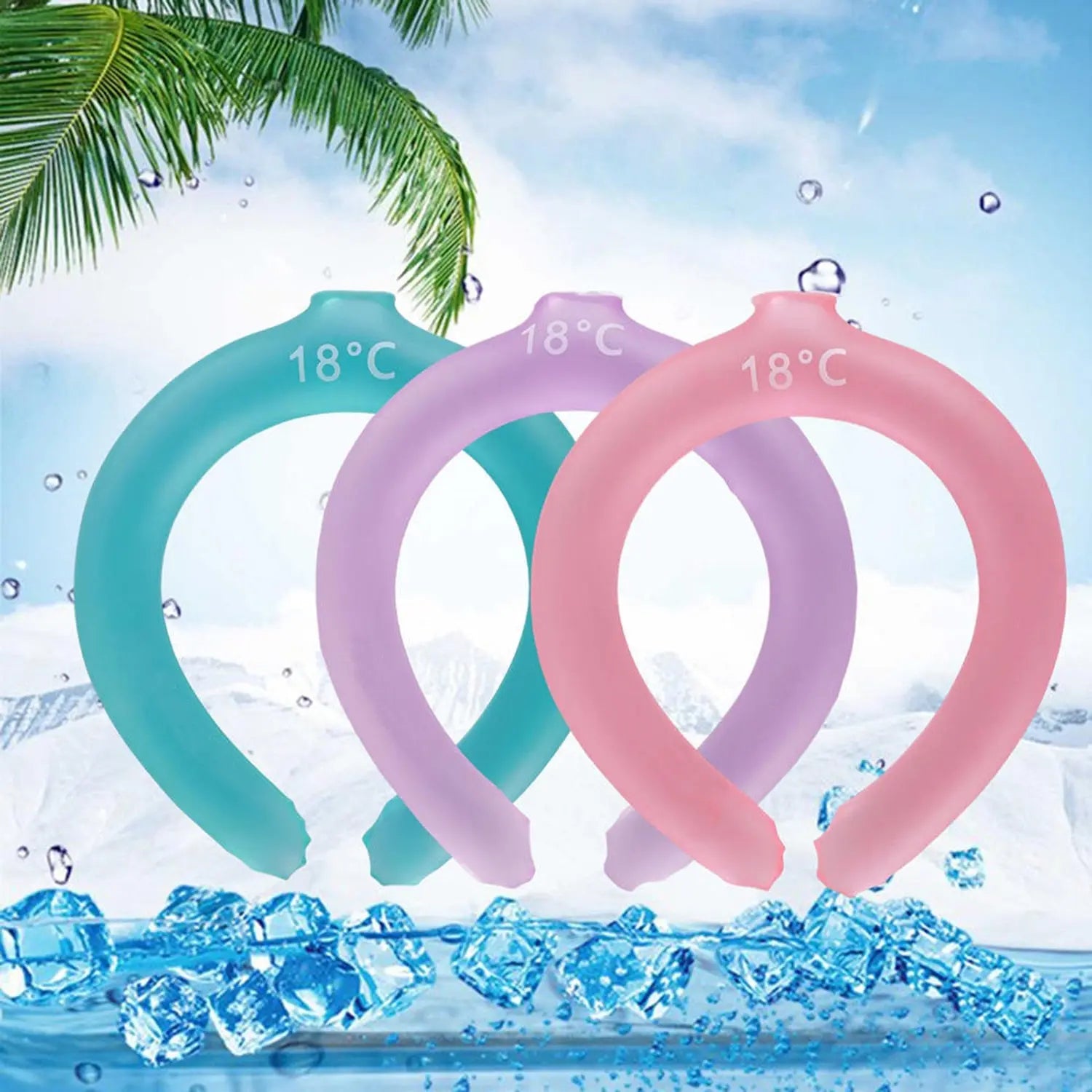 Ice Maker Cooling Tube Neck Wraps for Instant Cooling Relief Blade & Thread