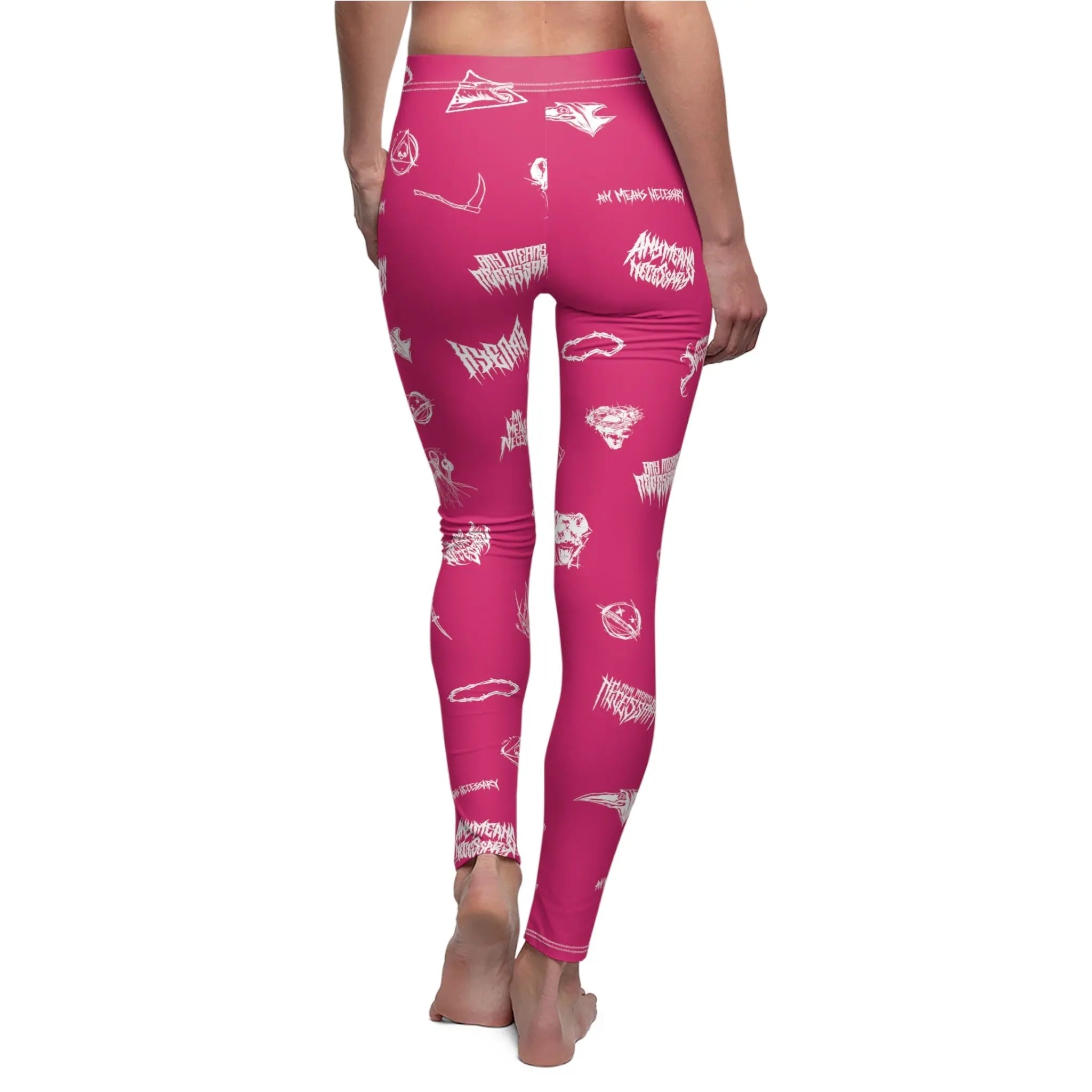 Wingbats Leggings Fuchsia Any Means Necessary Clothing