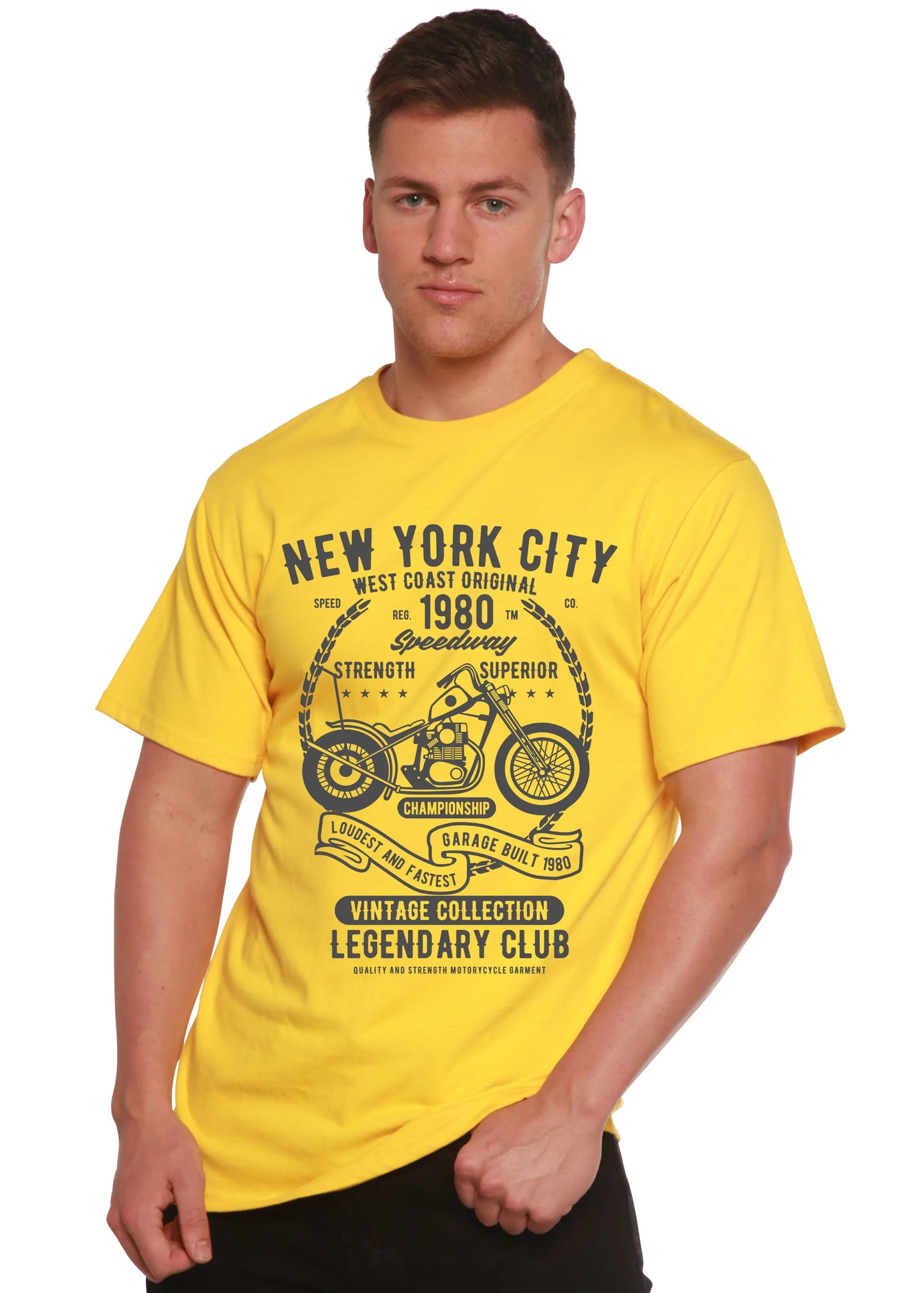 New York City Spun Bamboo® Men's Bamboo Viscose/Organic Cotton Short Sleeve Graphic T-Shirt Spun Bamboo