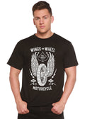 Wings And Wheel Spun Bamboo® Men's Bamboo Viscose/Organic Cotton Short Sleeve Graphic T-Shirt Spun Bamboo
