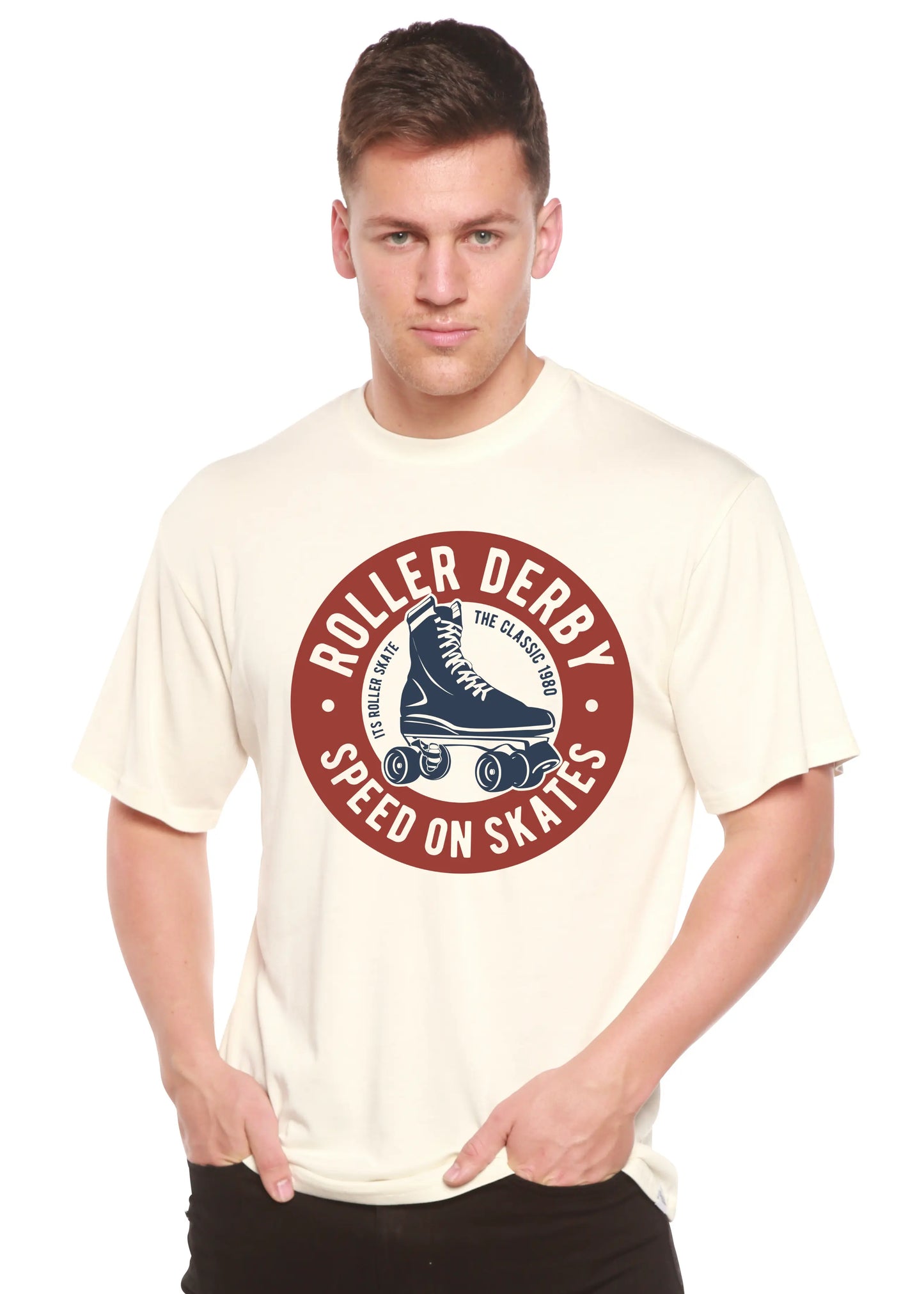 Roller Derby Spun Bamboo® Men's Bamboo Viscose/Organic Cotton Short Sleeve Graphic T-Shirt Spun Bamboo