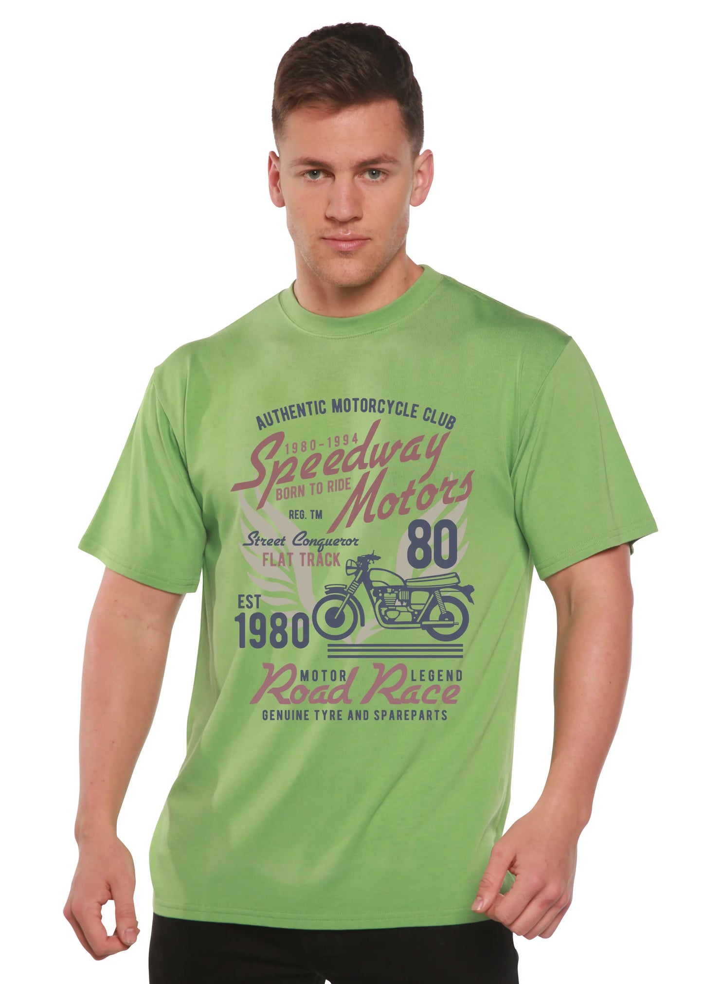 Speedway Motor Spun Bamboo® Men's Bamboo Viscose/Organic Cotton Short Sleeve Graphic T-Shirt Spun Bamboo