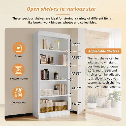 5 Tiers Of Home Decor Bookshelves Blade & Thread