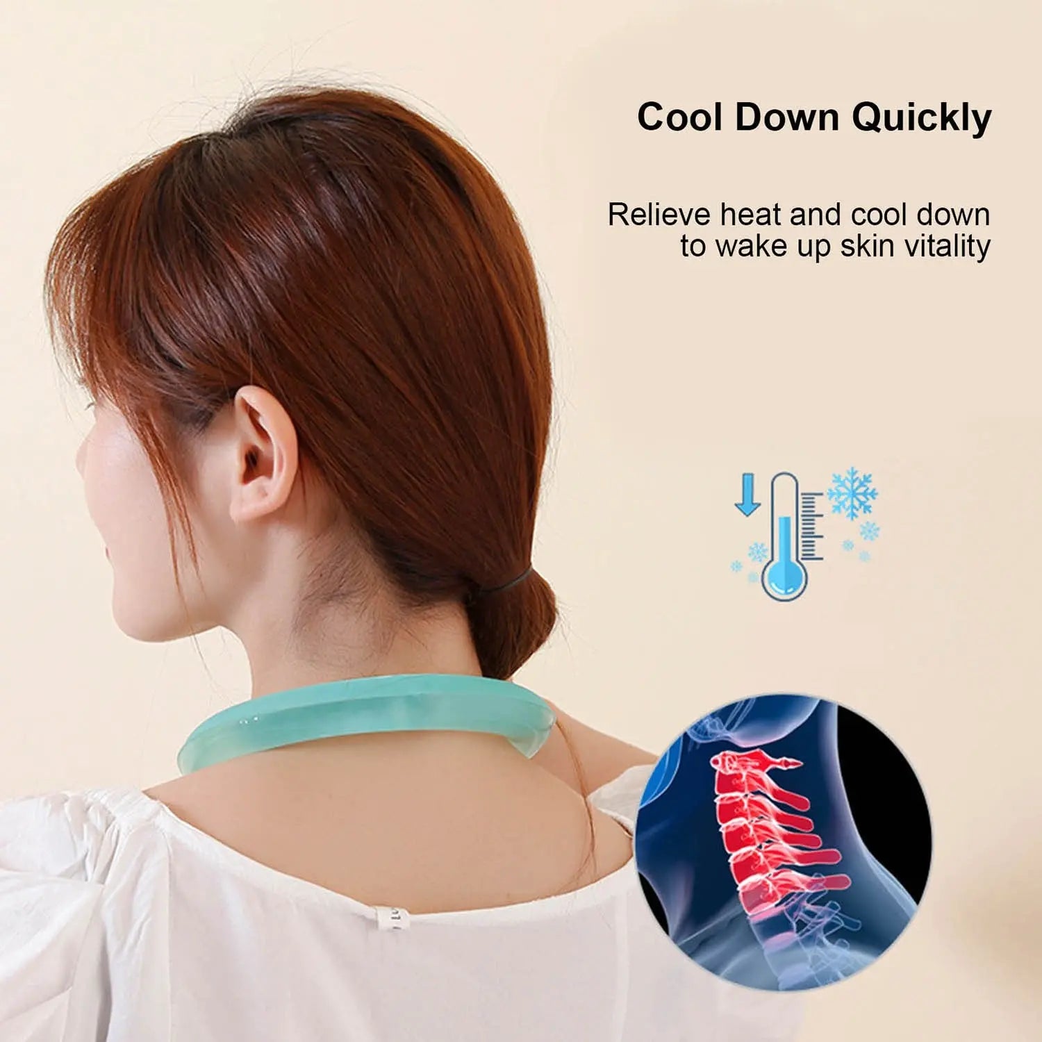 Ice Maker Cooling Tube Neck Wraps for Instant Cooling Relief Blade & Thread