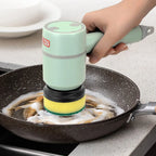 Electric Cleaning Brush With 3 Brush Heads For Multifunctional Cleaning Blade & Thread