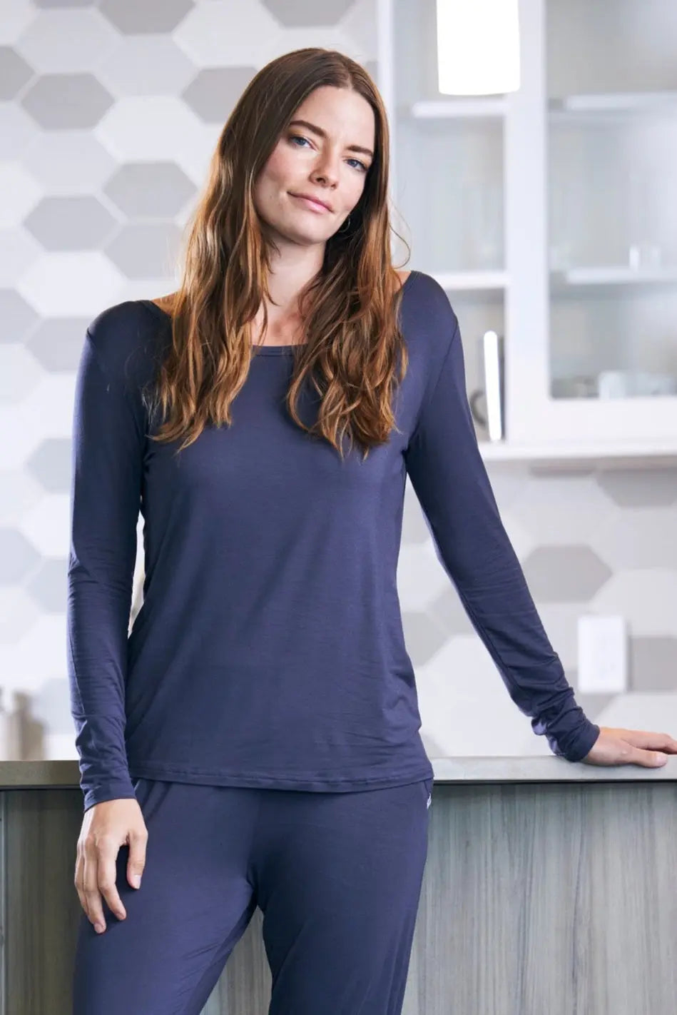 Women's Bamboo Lounge Set - Long Sleeve T-Shirt and Jogger Pants Spun Bamboo