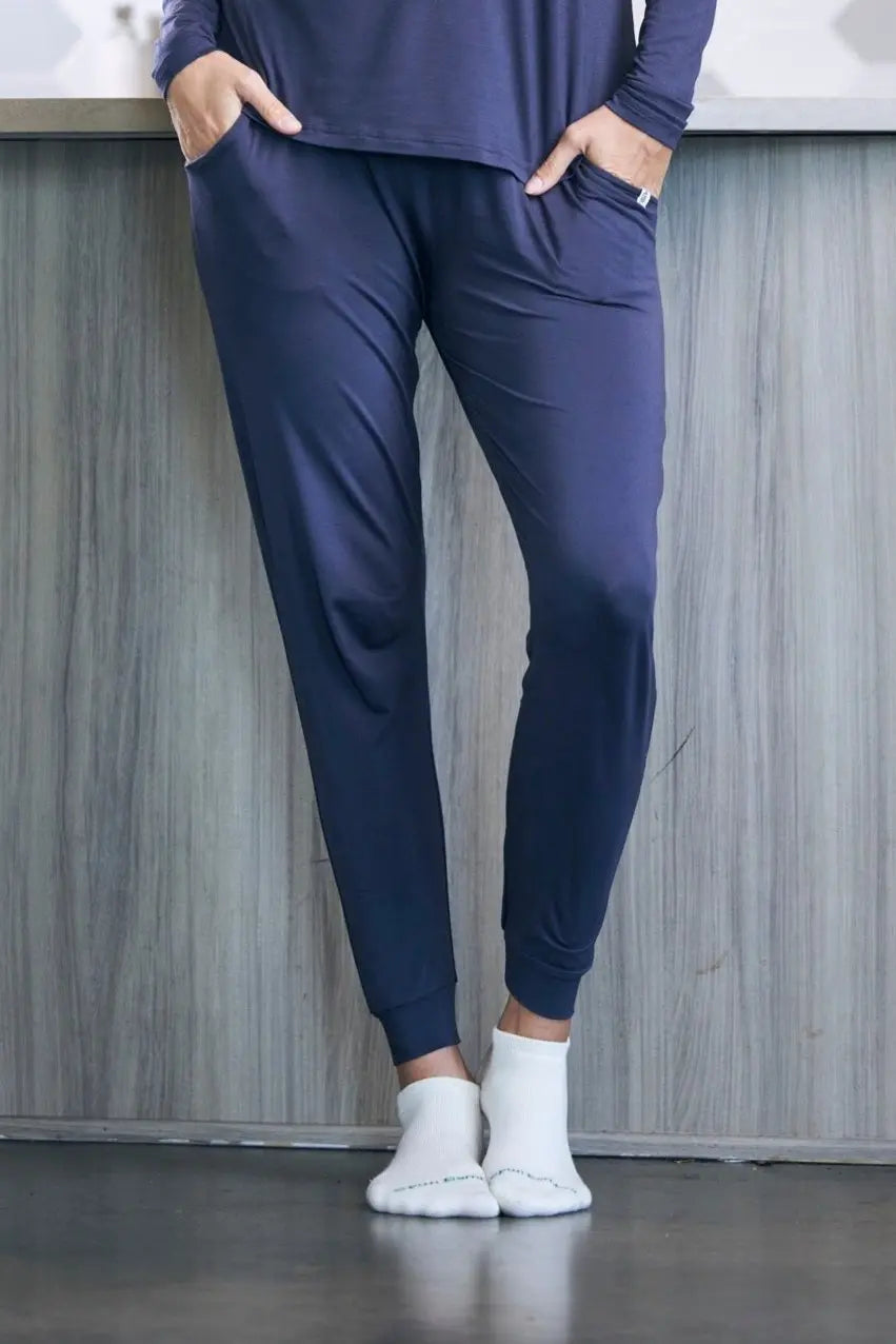 Women's Bamboo Lounge Set - Long Sleeve T-Shirt and Jogger Pants Spun Bamboo